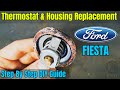 Ford Fiesta Thermostat & Housing Replacement - How To DIY Change