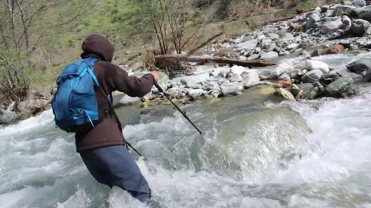 River crossing towards Bridge to nowhere