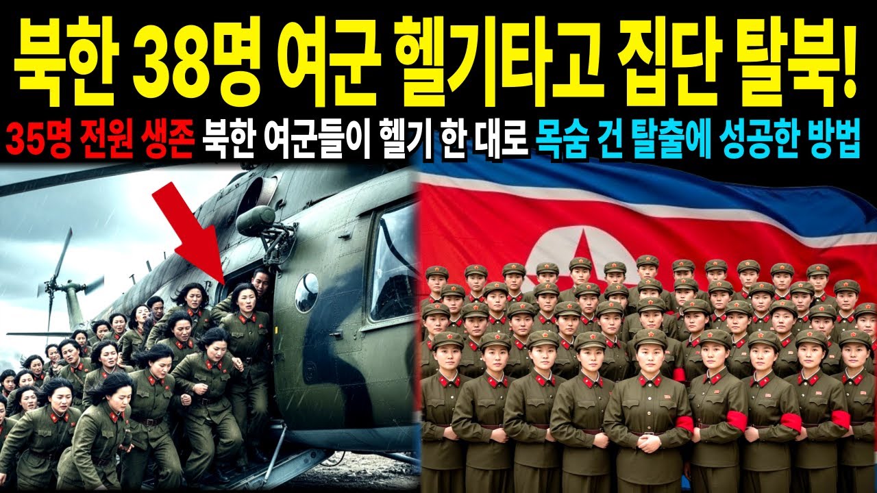 북한 38명 여군 사망자없이 헬기타고 집단 탈북 성공 사연