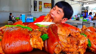 ขาหมูพะโล้น้ำจิ้มรสเด็ดแซ่บคักขนาดครับพี่น้องMUKBANG EATING SHOW/โก้อีสานพาแดก