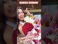 AKANKSHA CHAUDHARY BIRTHDAY BOUQUETS FROM FANS #shorts #viral #love #cute #akanksha #birthday #fans