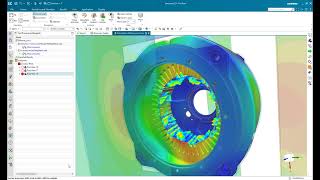 Simcenter 3D Acoustics 2406 E-Drive NVH Skewed Motor Acoustic Radiation