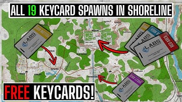 ALL RARE 19 KEYCARD Spawns in Shoreline! - Escape from Tarkov