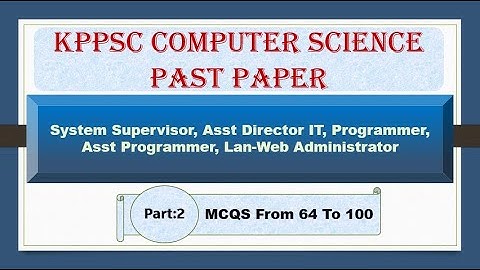 KPPSC Assistant Director IT Past  Paper  held on 07 05 2018 for various departments in KPK  part_2