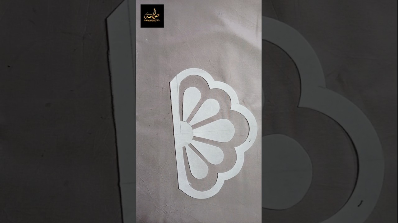 Latest Daman Corner Design | Bukram Pattern Cutting Step by Step 