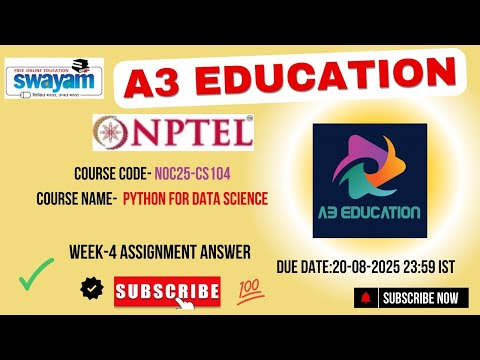 NPTEL Python for Data Science Week 4 Assignment Answers | noc25-cs104 IIT Madras