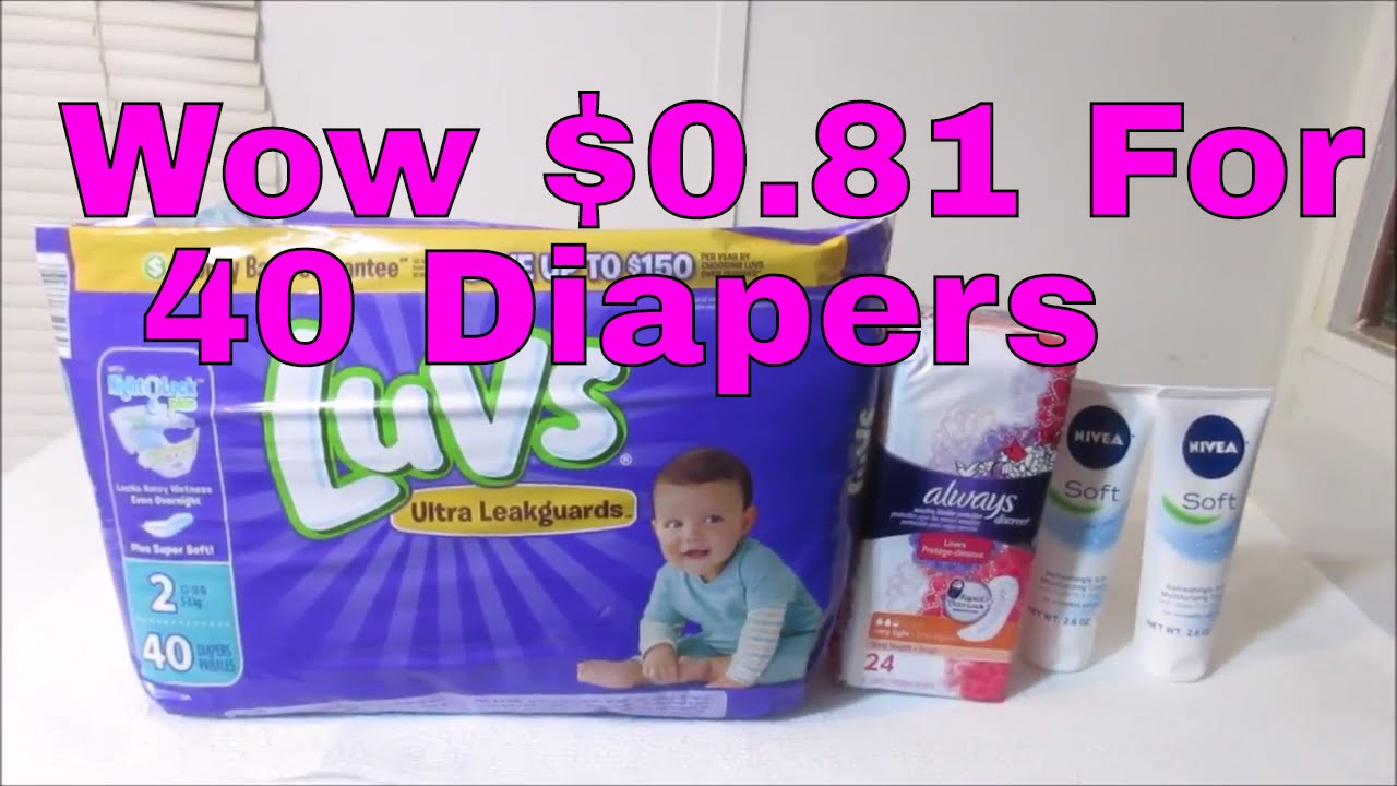 Dollar General Luvs Diapers For .81 Cents 06/24/17 YouTube