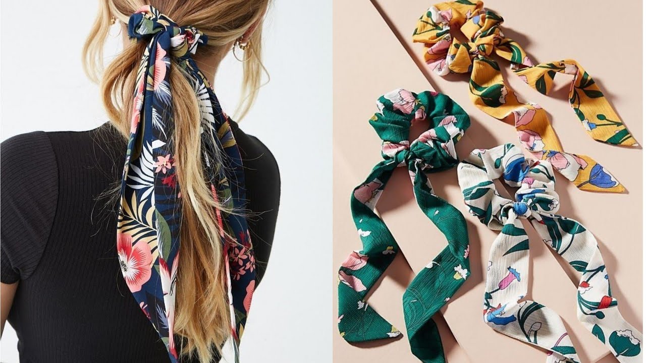 Diy Scrunchies/Cómo hacer Scrunchies/Coleteros con lazo🔥