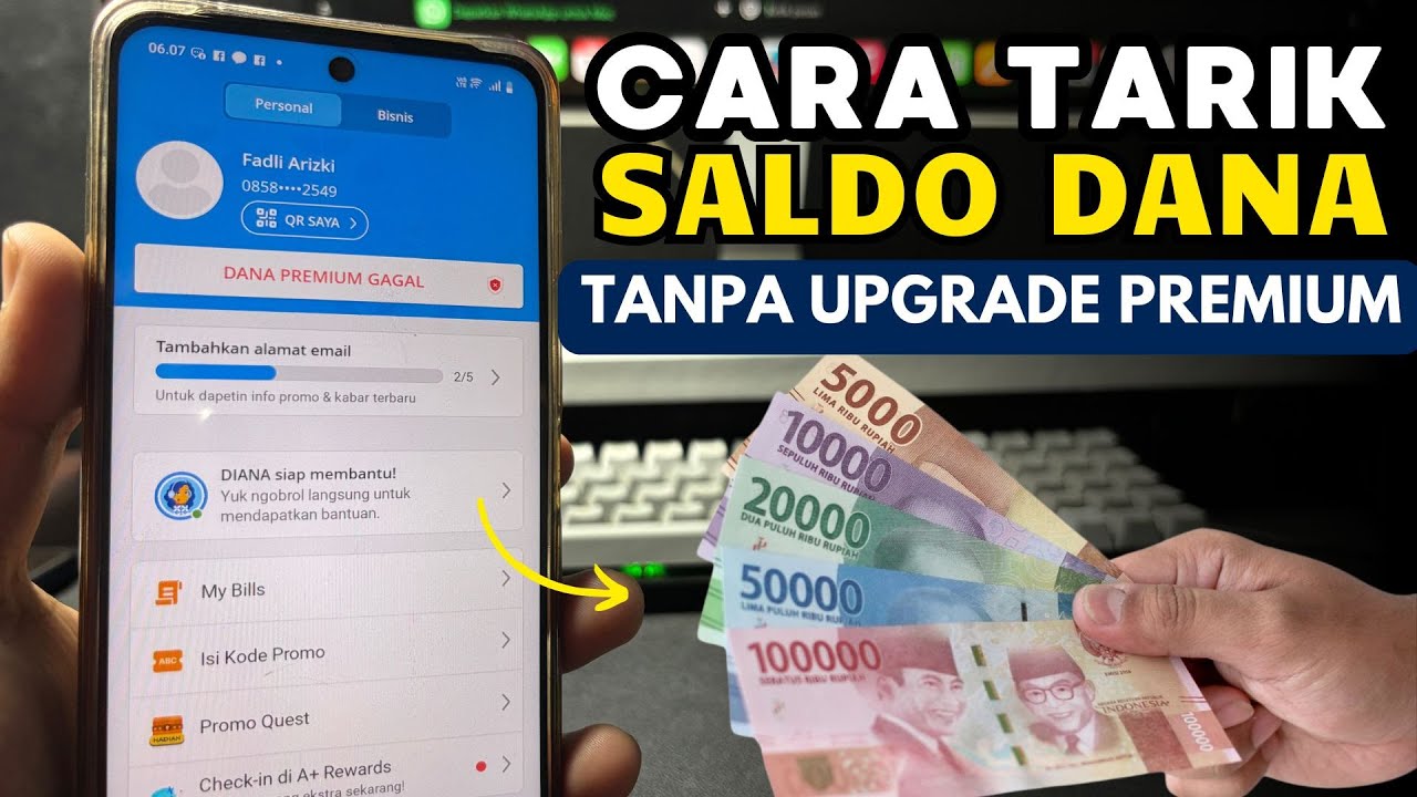Cara Tarik Saldo DANA Tanpa Upgrade Premium - YouTube