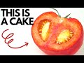 Making a CAKE that looks JUST like a Tomato (gelatin interior)