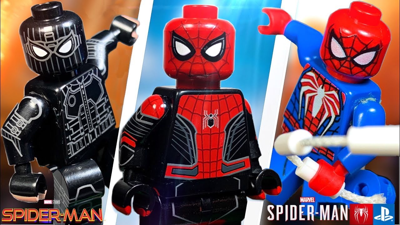 lego spider man ps4 custom minifigures