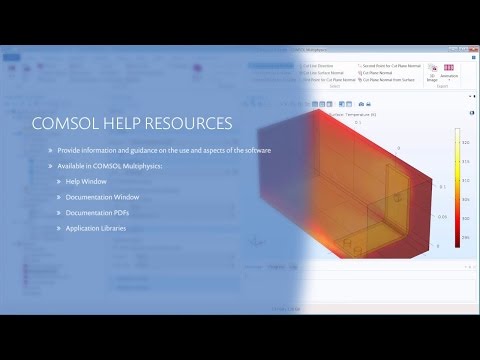 How to Use the Help Tools and Resources in COMSOL Multiphysics®