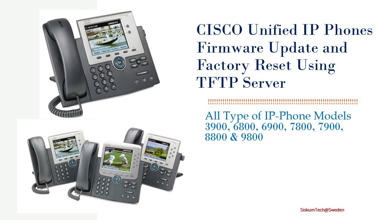 Factory Rest and Firmware Update CISCO IP Phone All Series with Unified  IP Phone CP-7970G & 7900