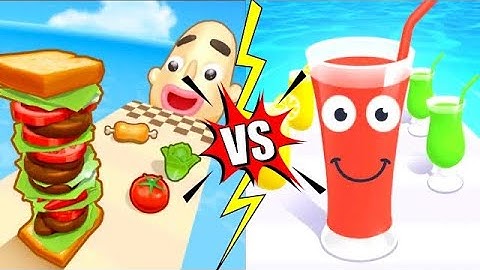 JUICE RUN VS SANDWICH RUNNER 3D New Levels Big Update Max 🥑🥝iOS Gameplay. EP 9999