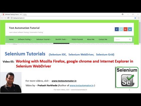 Selenium Video 05 - Working With Mozilla Firefox, Chrome And Internet Explorer In Selenium Webdriver