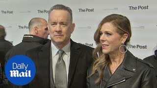 Tom Hanks and wife Rita Wilson speak at The Post Premiere - Daily Mail