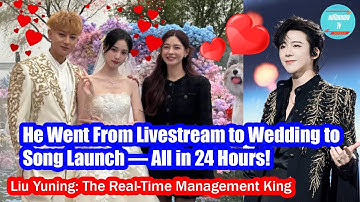 Liu Yuning’s 24-Hour Power Move From Huang Zitao’s Wedding to a New Song Launch!
