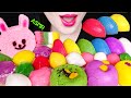 ASMR *STICKY RICE CAKES, BEAN CAKE, RAINBOW RICE CAKE 꿀떡, 바람떡, 백설기, 송편, 시루 떡 먹방 EATING SOUNDS