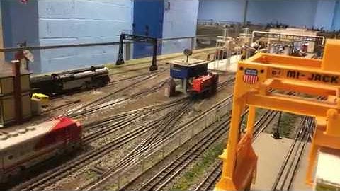 Switching action on Nassau Lionel Operating Engineers layout with MTH DCS control