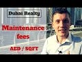 Dubai Real Estate: Maintenance Fees.