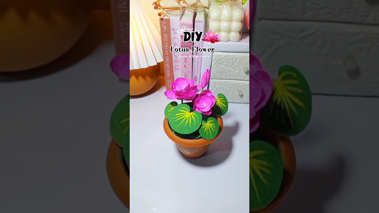 DIY Lotus Flower Making Craft 🌸