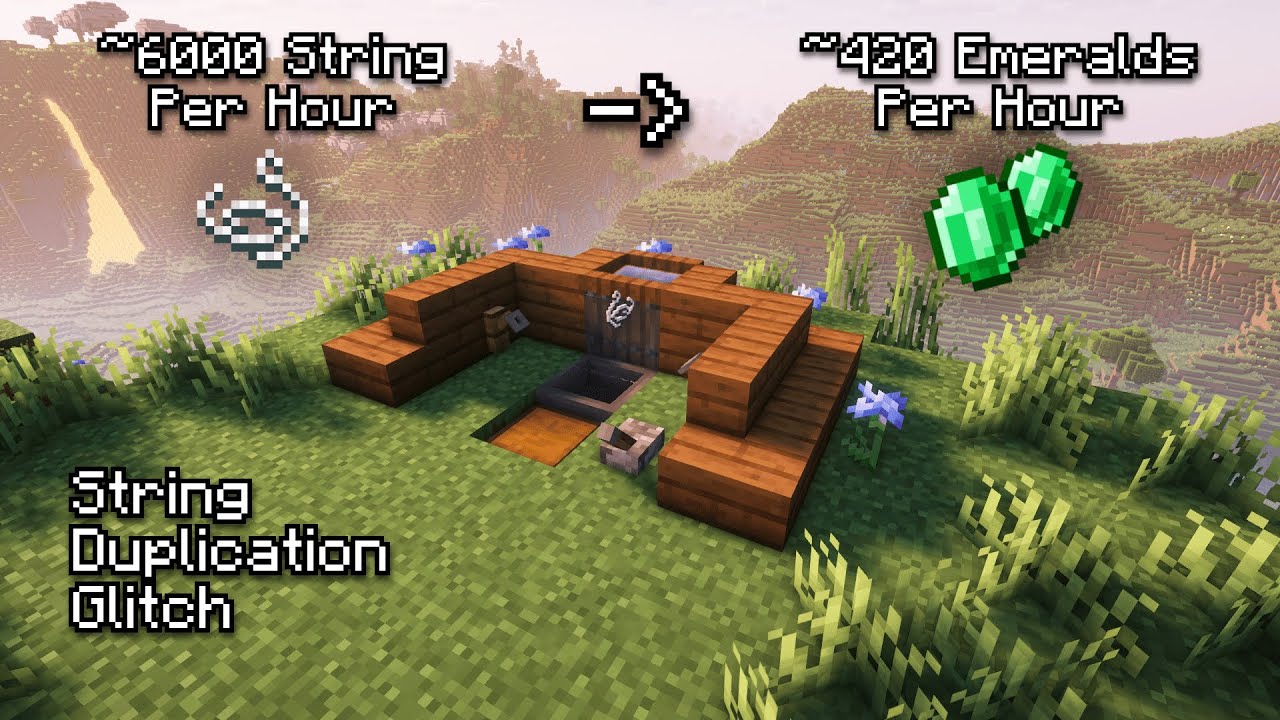 Minecraft Emerald/String Duplication Farm - YouTube