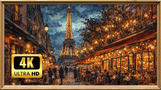 Paris 4K Ultra HD TV Art  🇫🇷 Eiffel Tower Night Ambience (2 Hours) Screensaver