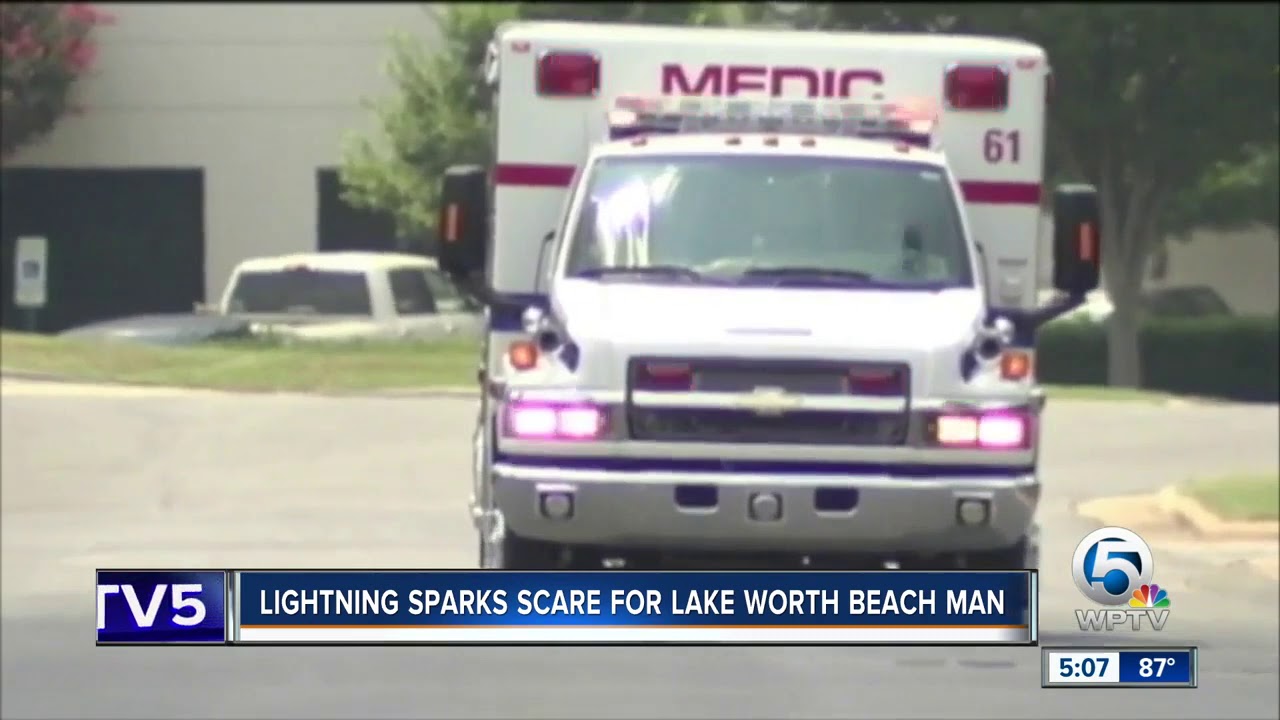 vero beach weather Lightning sparks scare for Lake Worth man