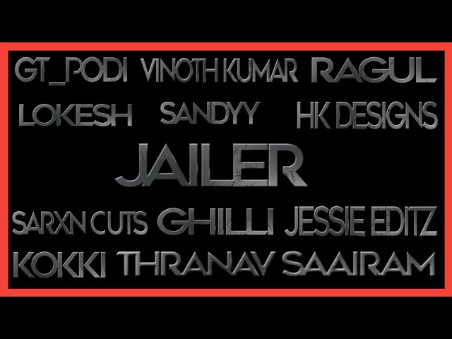 JAILER Title Card | Fans Request | Font Typography | After Effects | Mmgks Studio class=