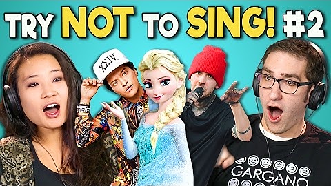 ADULTS REACT TO TRY NOT TO SING ALONG CHALLENGE 2