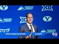 Kevin young talks starting at byu filling the roster and staff and the transfer portal