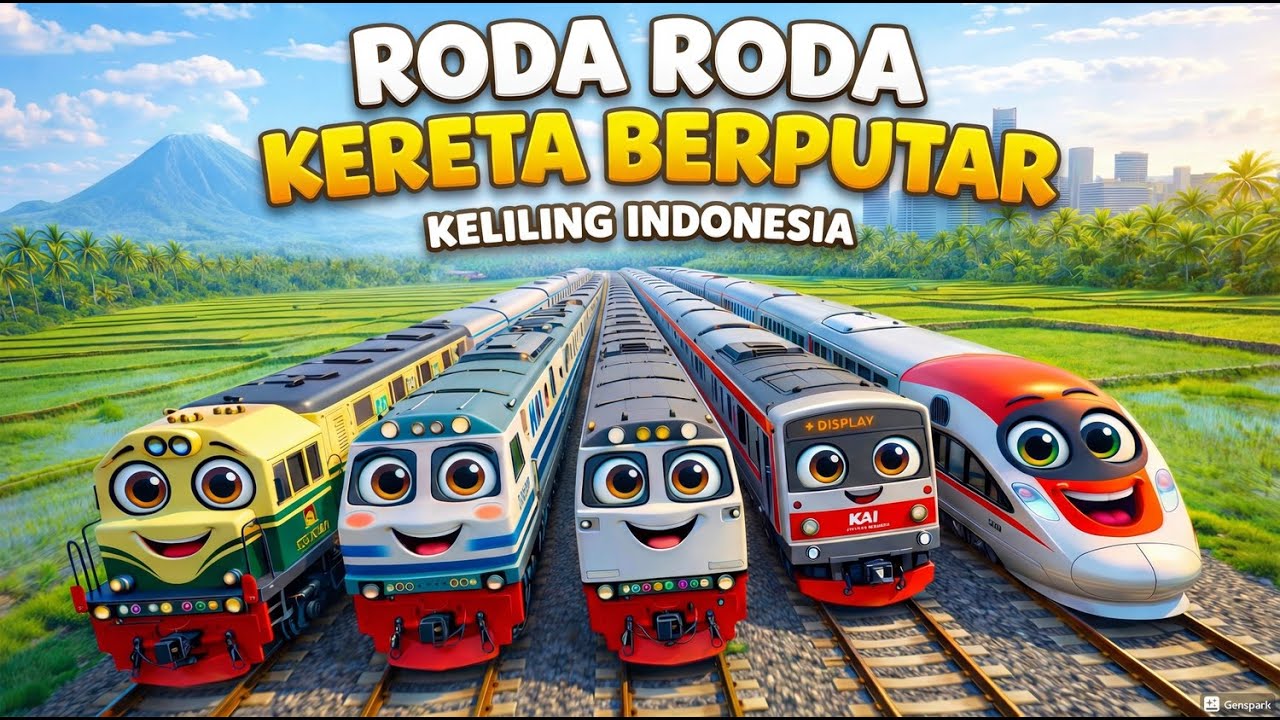🎶 Roda-Roda Bis Berputar versi Kereta 🚍 Lagu Anak Lucu