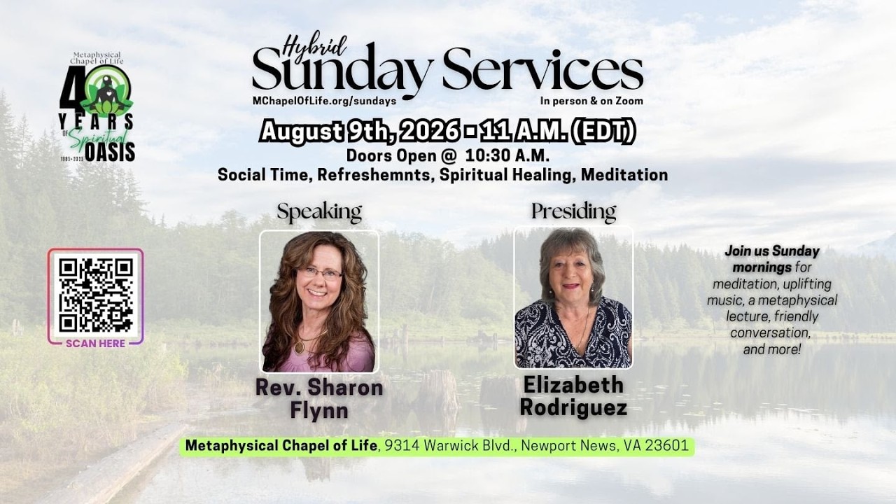 "Peace is my Currency" - Rev. Sharon Flynn | Metaphysical Chapel of Life - Newport News VA |
