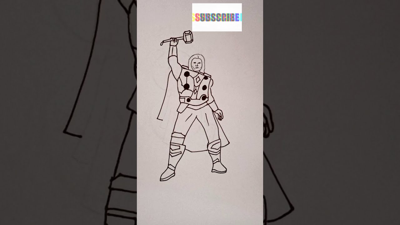 Thor Drawing - Thor Easy Drawing - Thor Drawing Video - How to Draw Thor - Thor Sketch 