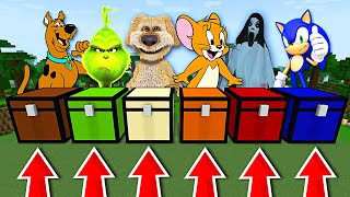 6 CHESTURI în MINECRAFT ! Care e CHESTUL CORECT ? (Tom si Jerry, Ben, Sonic, Scoobydoo, Grinch)