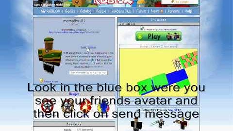 ROBLOX Tutorial August 2009: Roblox How to Post Message