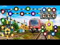 電車が壊れた踏切をなおしたらすごいことになった【ふみきりカンカン】Railroad Crossing and train level crossover　信号機　標識　線路