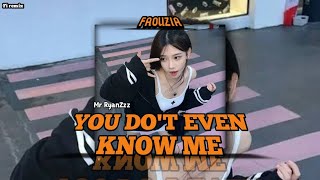 YOU DON'T EVEN KNOW ME - Mr RyanZzz ( breakbeat) 