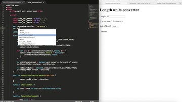 Length Units Converter in JavaScript -  Part 2