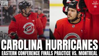 Carolina Hurricanes Behind The Scenes of ECF Practice vs. Montreal With Seth Jarvis & More
