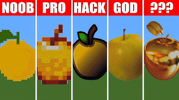 Pixel Art Golden Apple (NOOB vs Pro vs HACKER) in Minecraft