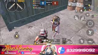 PUBG MOBILE LIVE WITH DYNAMO GAMING | FULL BAKCHODI RUSH GAMES IN CONQUEROR LOBBY  Akash Gaming