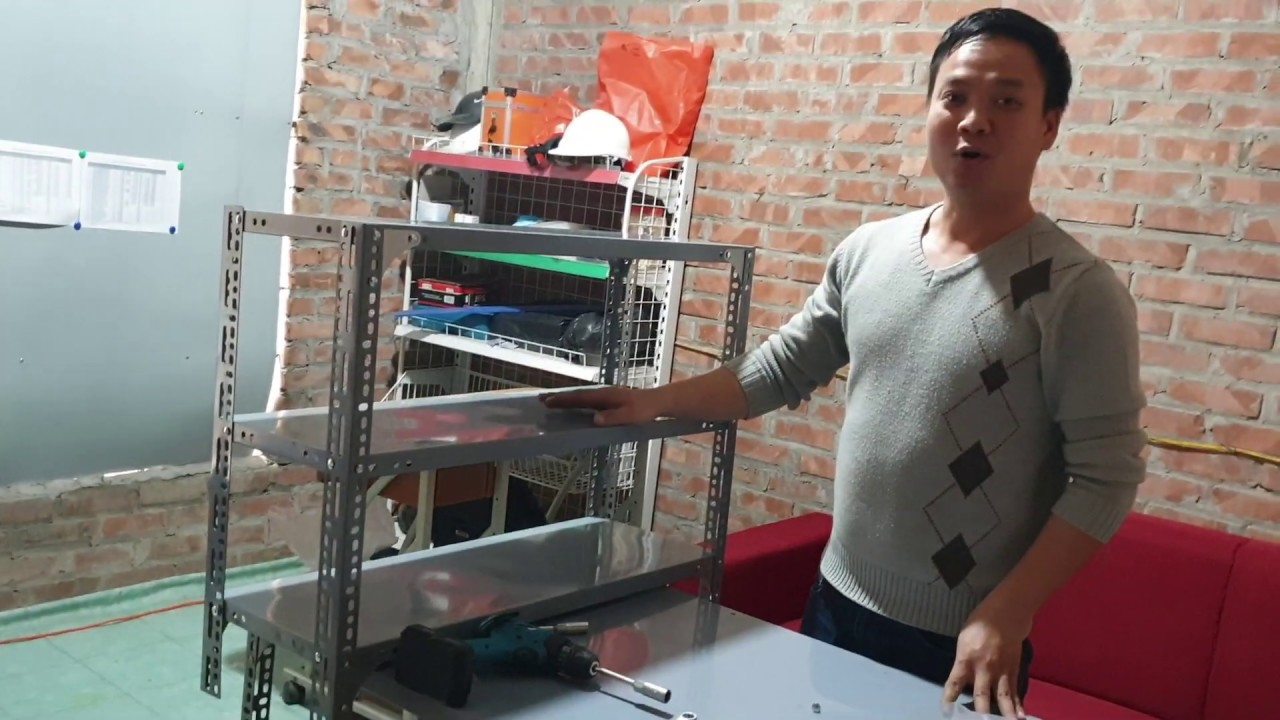 Hướng dẫn lắp kệ sắt v lỗ đa năng - Chi tiết, đầy đủ,... - youtube