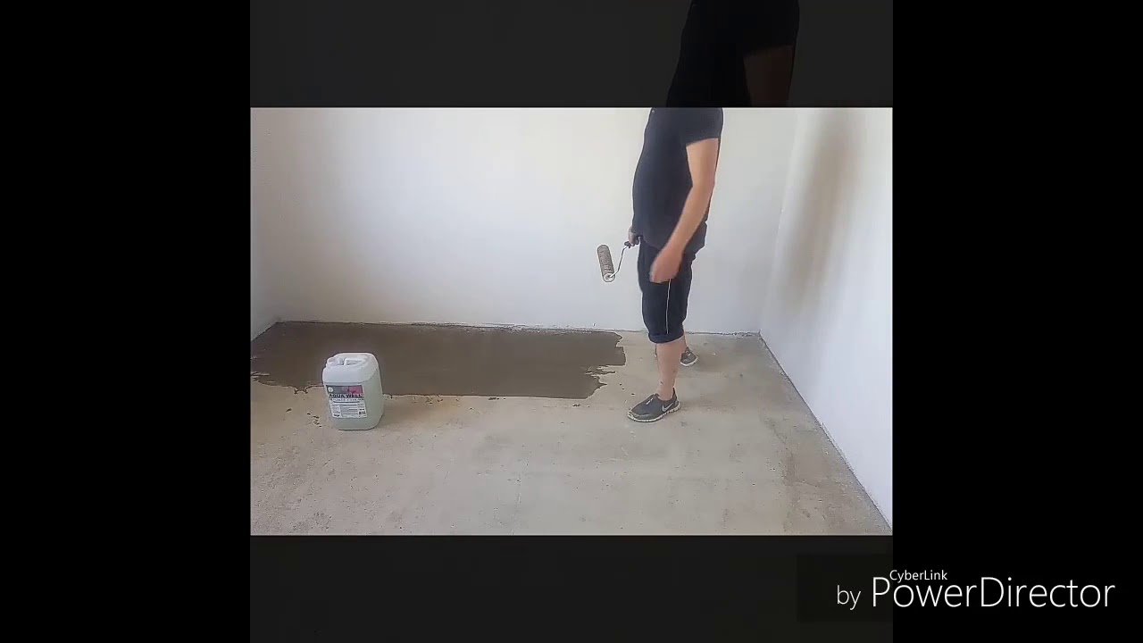 Обеспыливание стяжки жидким стеклом - YouTube