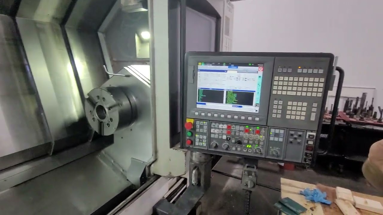 OKUMA MULTUS B400II-W BIG BORE CNC TURNING CENTER W/UNIVERSAL HEAD, SUB SPINDLE, LIVE TOOL & Y-AXIS