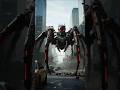 Full Metal Spider Monster Attacks City  #shortsfeed  #mecha #hybrid #mechastrom #avengers