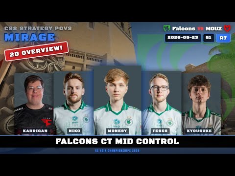 Falcons CT Mid Control vs MOUZ - Mirage - CS Asia Championships 2026