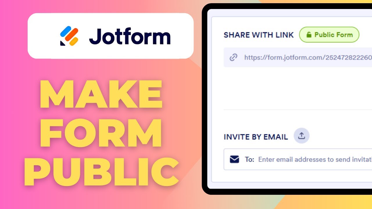 How To Make Jotform Public (Full 2025 Guide) - YouTube