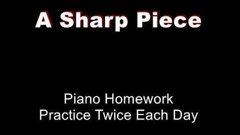 Older Beginner 1 - A Sharp Piece