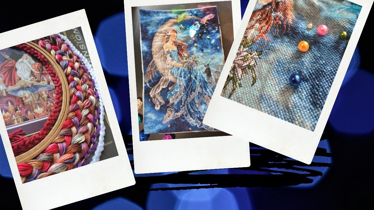 Готовая работа Dimensions 35393 Wind Moon Fairy  ///Ангелы // Dimensions 35141 Scarlet Wizard ///